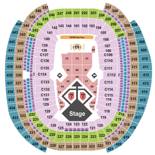 Allegiant Stadium Chris Brown Seating Chart